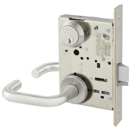 Sargent Grade 1 Classroom Mortise Lock, J - Lever, LN - Rose, Field Reversible, Conventional Cylinder, ASA S 8237 LNJ 32D